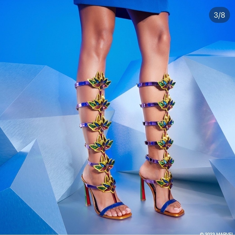 New Christian Louboutin x Marvel Sea Warrior Leather Heels